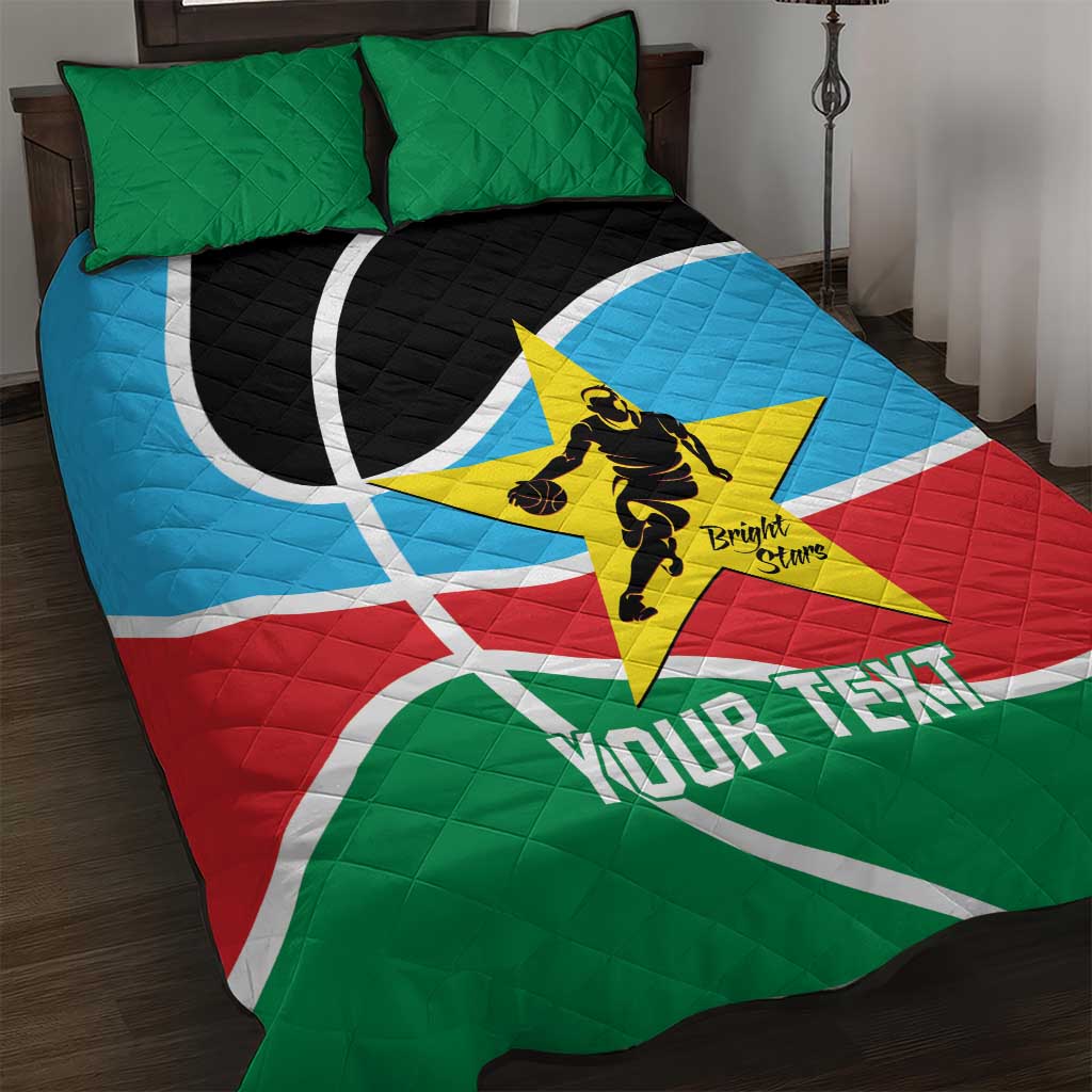 South Sudan Basketball Custom Quilt Bed Set Come On Bright Stars - Wonder Print Shop