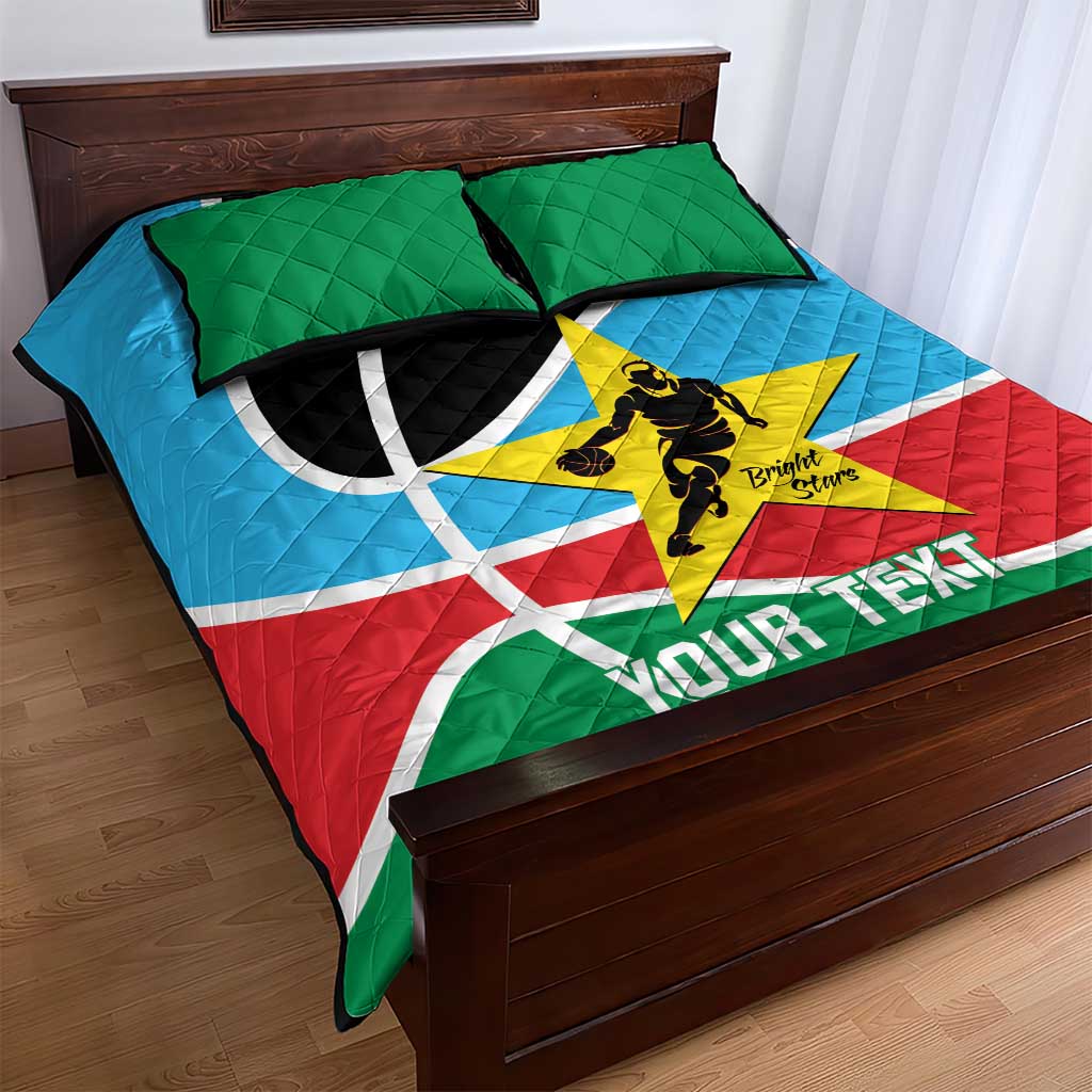 South Sudan Basketball Custom Quilt Bed Set Come On Bright Stars - Wonder Print Shop