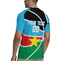 South Sudan Basketball Custom Rugby Jersey Come On Bright Stars - Wonder Print Shop