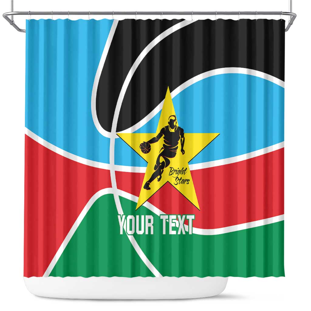 South Sudan Basketball Custom Shower Curtain Come On Bright Stars - Wonder Print Shop