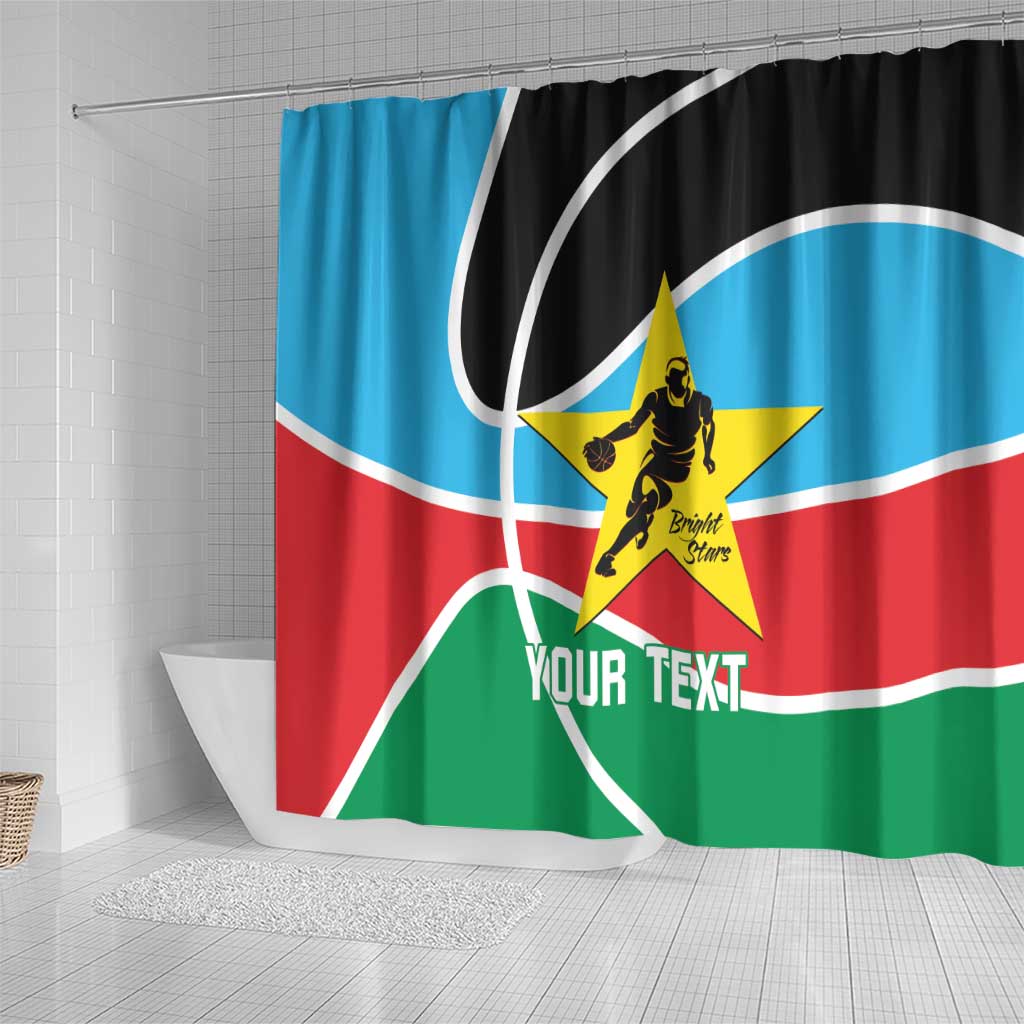 South Sudan Basketball Custom Shower Curtain Come On Bright Stars - Wonder Print Shop