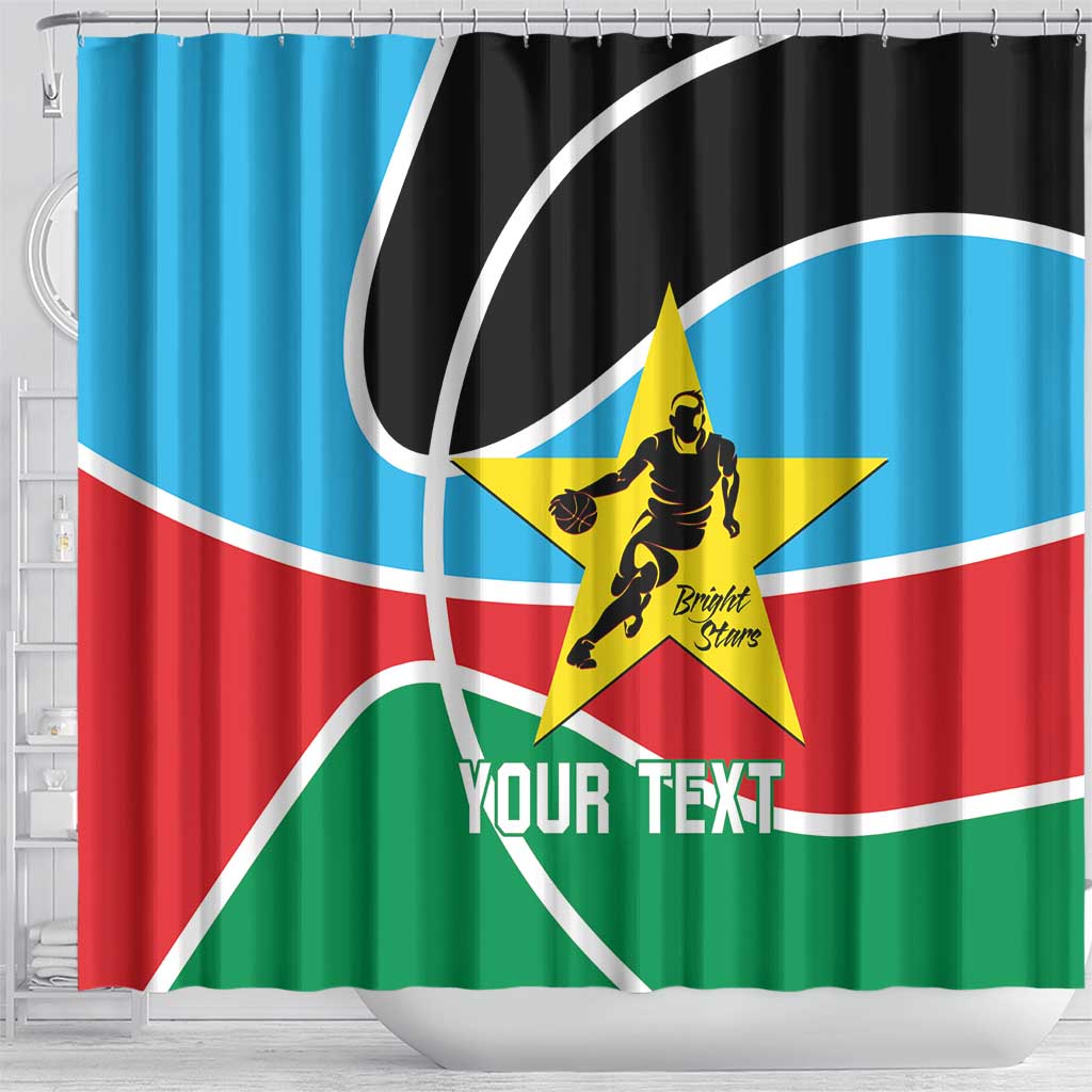 South Sudan Basketball Custom Shower Curtain Come On Bright Stars - Wonder Print Shop