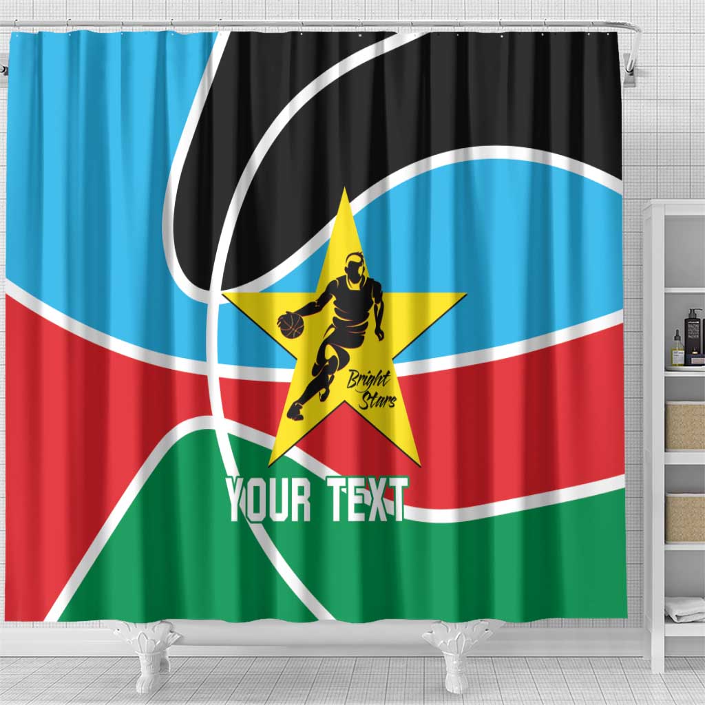 South Sudan Basketball Custom Shower Curtain Come On Bright Stars - Wonder Print Shop