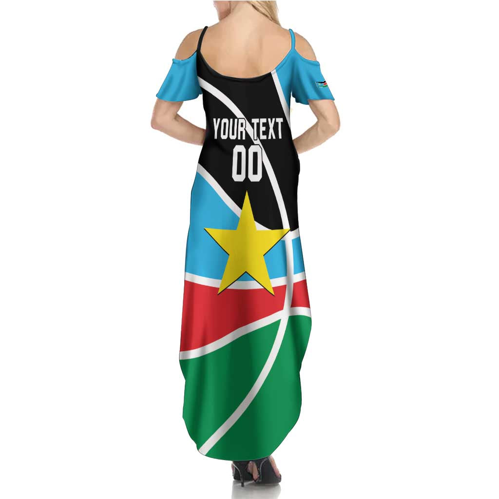 South Sudan Basketball Custom Summer Maxi Dress Come On Bright Stars - Wonder Print Shop