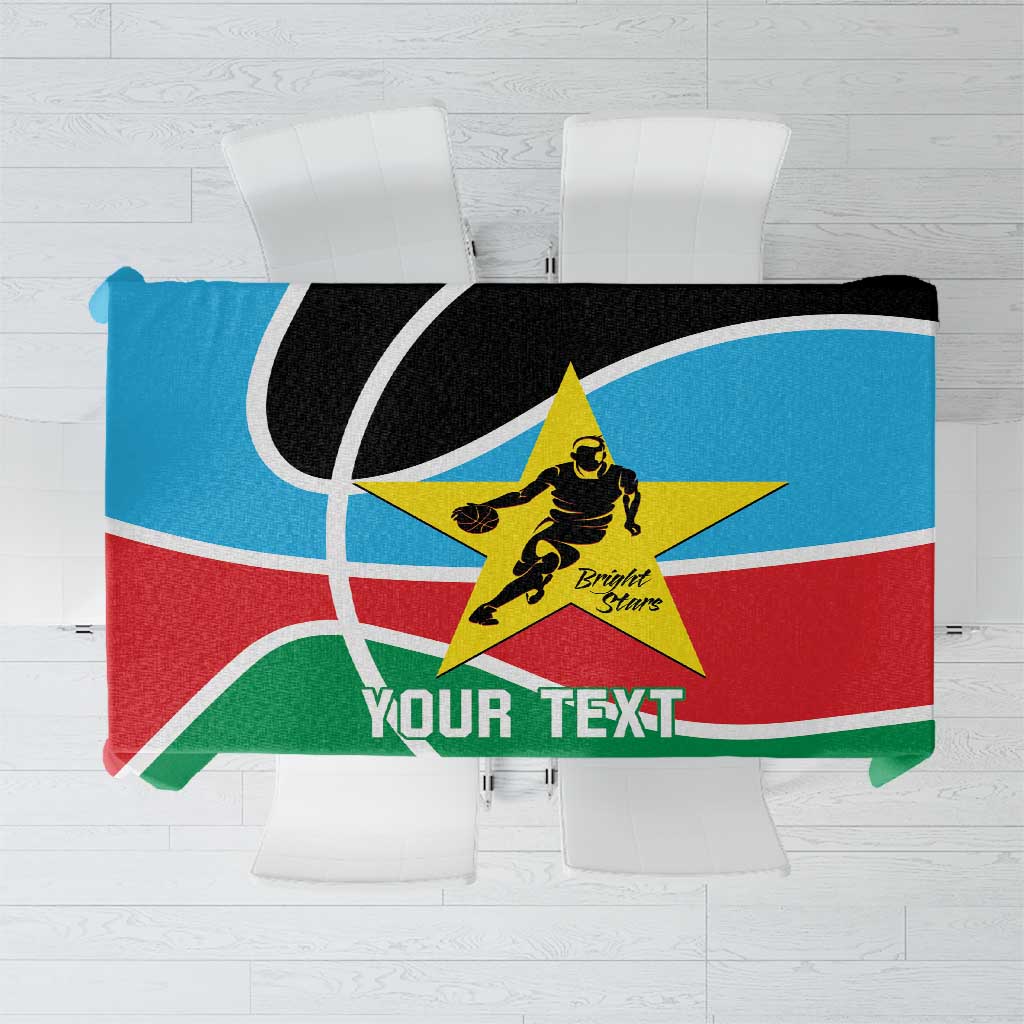 South Sudan Basketball Custom Tablecloth Come On Bright Stars - Wonder Print Shop