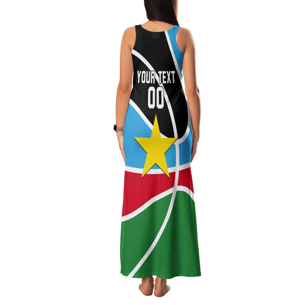South Sudan Basketball Custom Tank Maxi Dress Come On Bright Stars - Wonder Print Shop