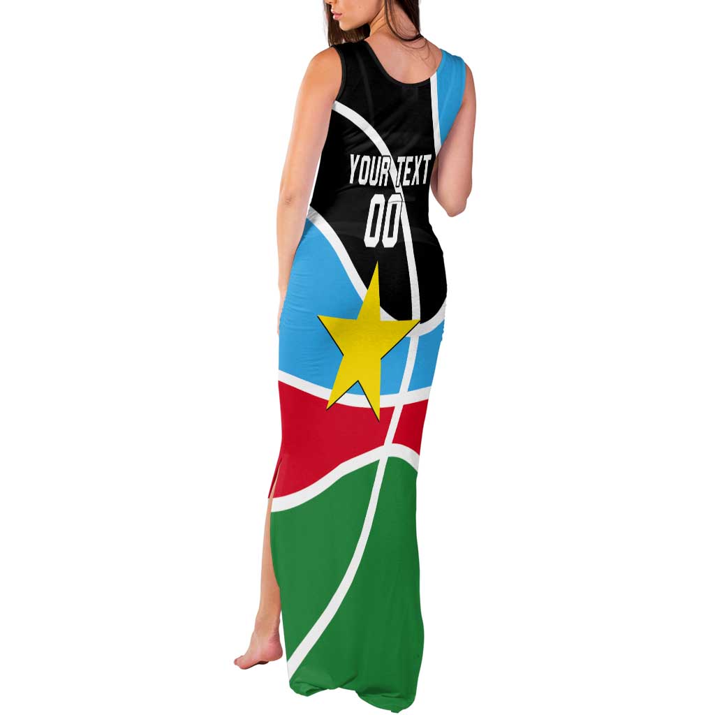 South Sudan Basketball Custom Tank Maxi Dress Come On Bright Stars - Wonder Print Shop