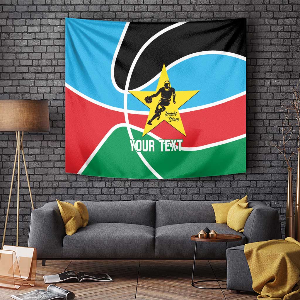 South Sudan Basketball Custom Tapestry Come On Bright Stars - Wonder Print Shop