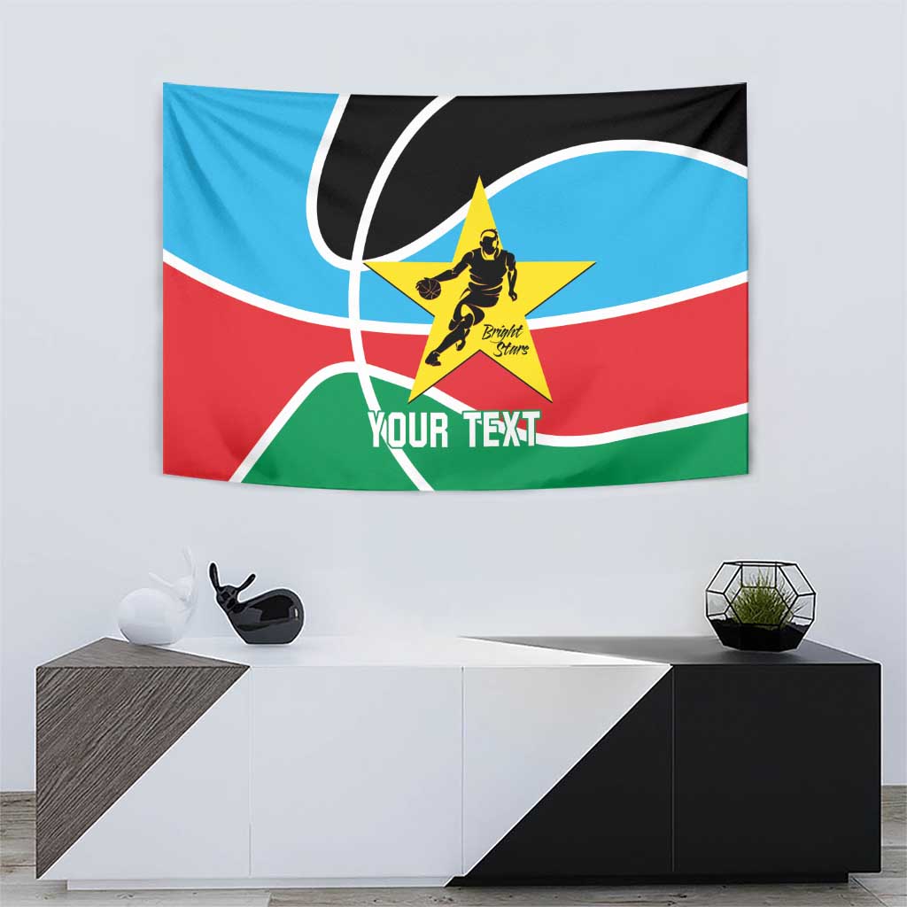 South Sudan Basketball Custom Tapestry Come On Bright Stars - Wonder Print Shop