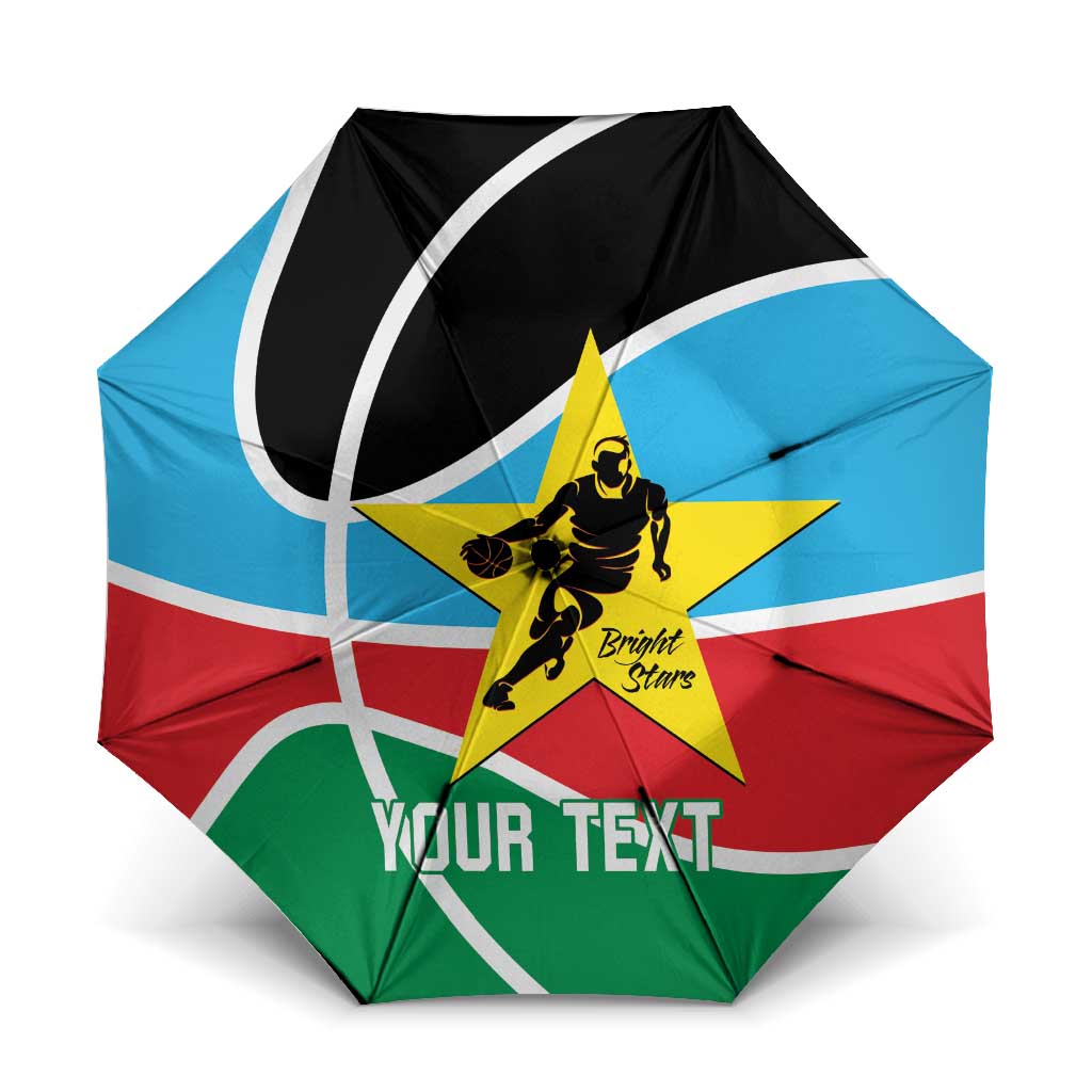 South Sudan Basketball Custom Umbrella Come On Bright Stars - Wonder Print Shop