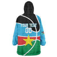 South Sudan Basketball Custom Wearable Blanket Hoodie Come On Bright Stars - Wonder Print Shop