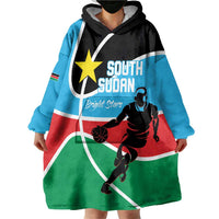 South Sudan Basketball Custom Wearable Blanket Hoodie Come On Bright Stars - Wonder Print Shop