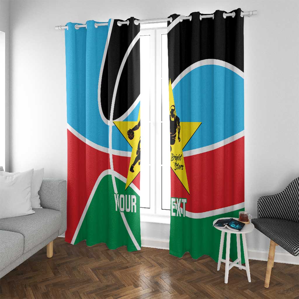 South Sudan Basketball Custom Window Curtain Come On Bright Stars - Wonder Print Shop