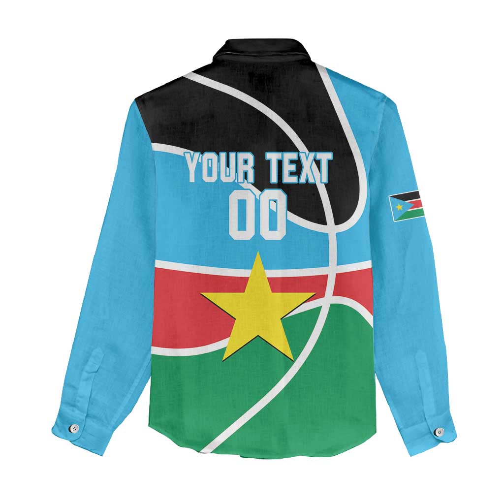 South Sudan Basketball Custom Women Casual Shirt Come On Bright Stars - Wonder Print Shop