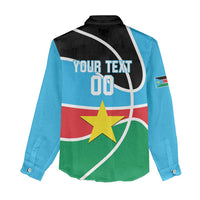 South Sudan Basketball Custom Women Casual Shirt Come On Bright Stars - Wonder Print Shop