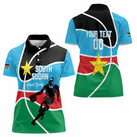 South Sudan Basketball Custom Women Polo Shirt Come On Bright Stars - Wonder Print Shop