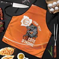 Ivory Coast Basketball Custom Apron Allez Les Elephants - Wonder Print Shop
