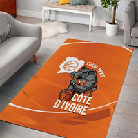 Ivory Coast Basketball Custom Area Rug Allez Les Elephants - Wonder Print Shop