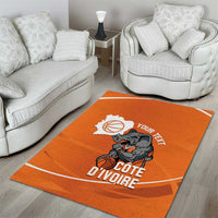 Ivory Coast Basketball Custom Area Rug Allez Les Elephants - Wonder Print Shop