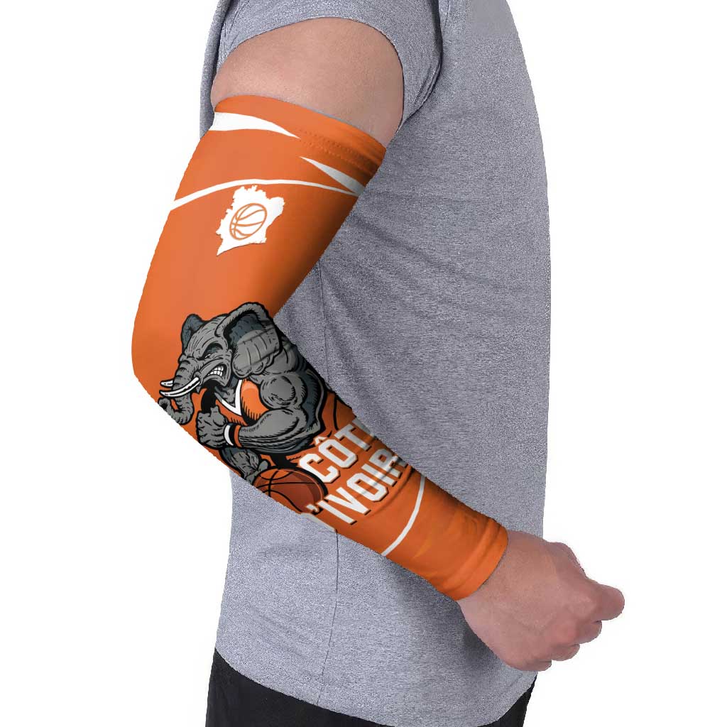 Ivory Coast Basketball Custom Arm Sleeves Allez Les Elephants - Wonder Print Shop