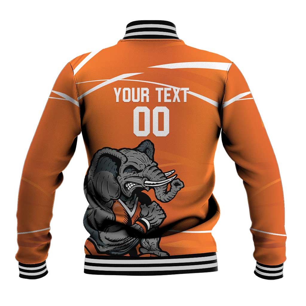 Ivory Coast Basketball Custom Baseball Jacket Allez Les Elephants - Wonder Print Shop