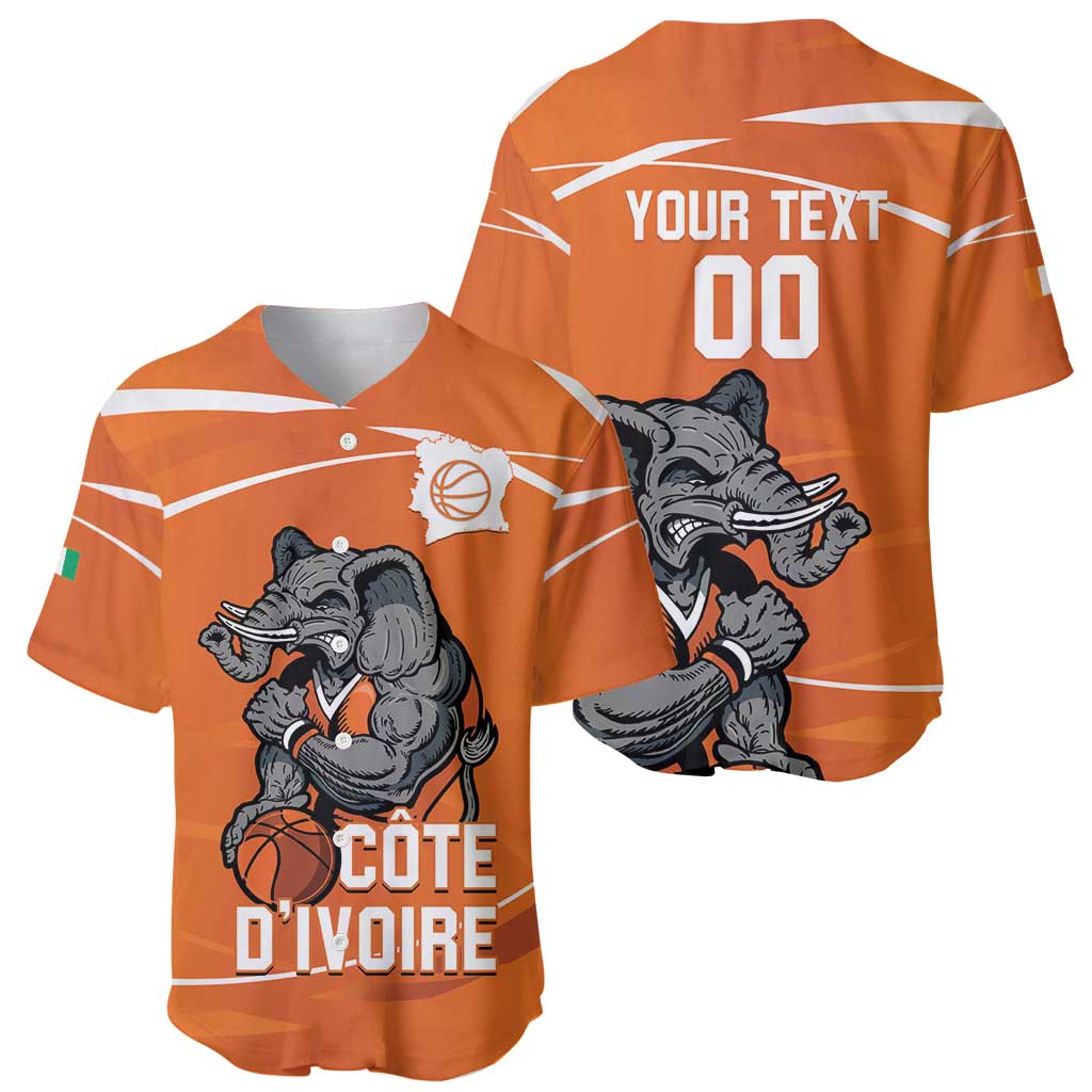 Ivory Coast Basketball Custom Baseball Jersey Allez Les Elephants - Wonder Print Shop