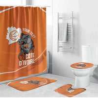 Ivory Coast Basketball Custom Bathroom Set Allez Les Elephants - Wonder Print Shop