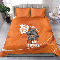 Ivory Coast Basketball Custom Bedding Set Allez Les Elephants - Wonder Print Shop