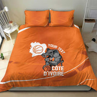Ivory Coast Basketball Custom Bedding Set Allez Les Elephants - Wonder Print Shop