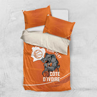 Ivory Coast Basketball Custom Bedding Set Allez Les Elephants - Wonder Print Shop