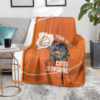 Ivory Coast Basketball Custom Blanket Allez Les Elephants - Wonder Print Shop