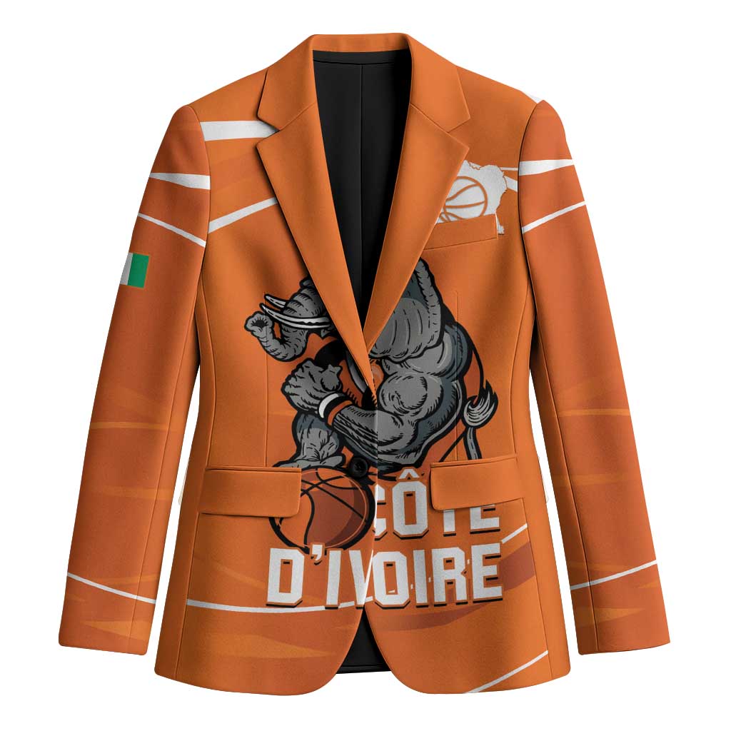 Ivory Coast Basketball Custom Blazer Allez Les Elephants - Wonder Print Shop
