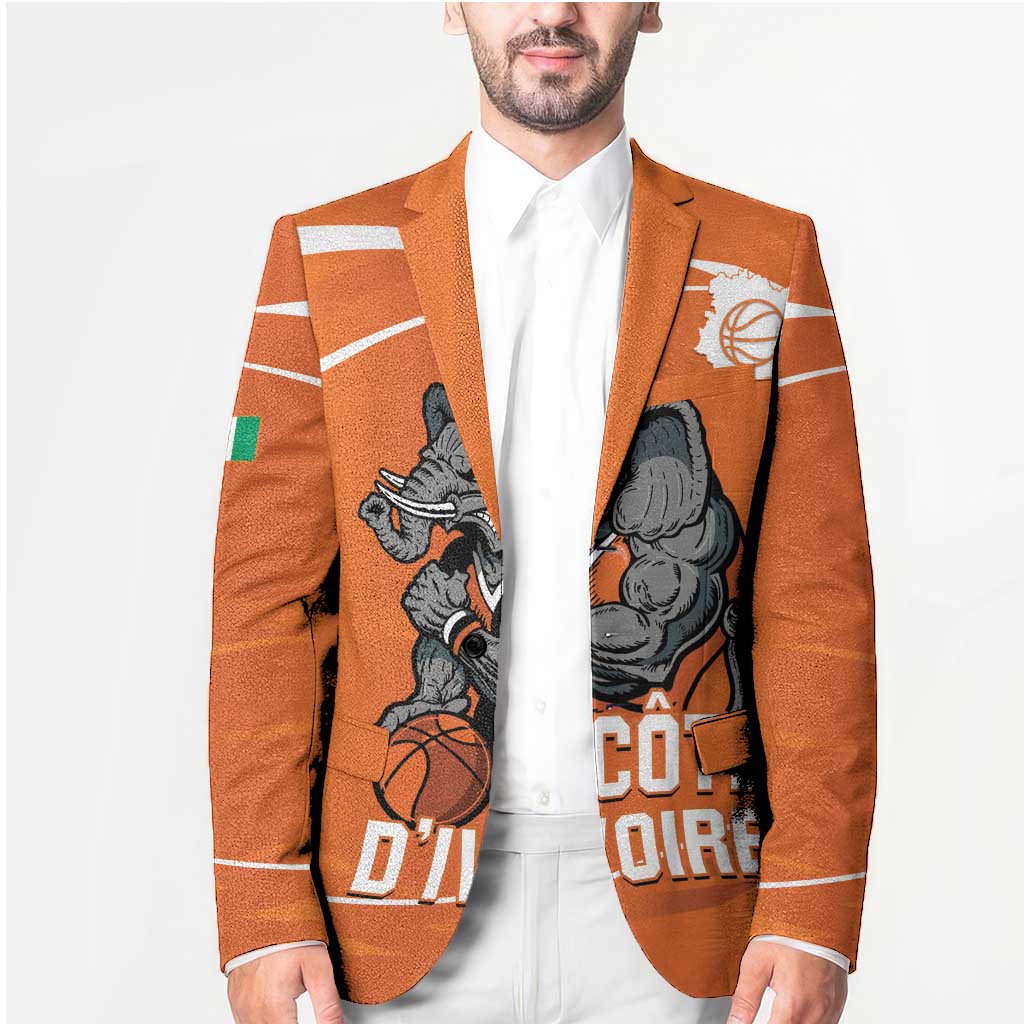 Ivory Coast Basketball Custom Blazer Allez Les Elephants - Wonder Print Shop