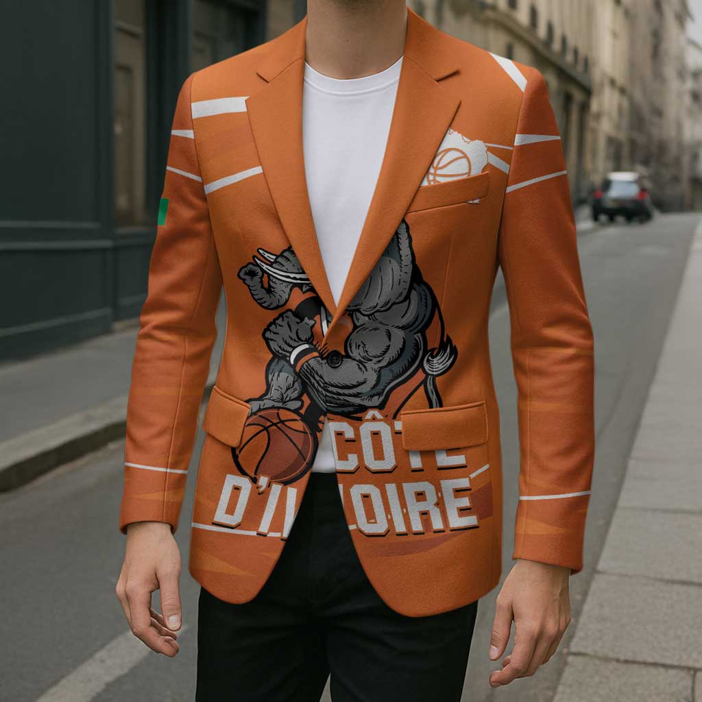 Ivory Coast Basketball Custom Blazer Allez Les Elephants - Wonder Print Shop