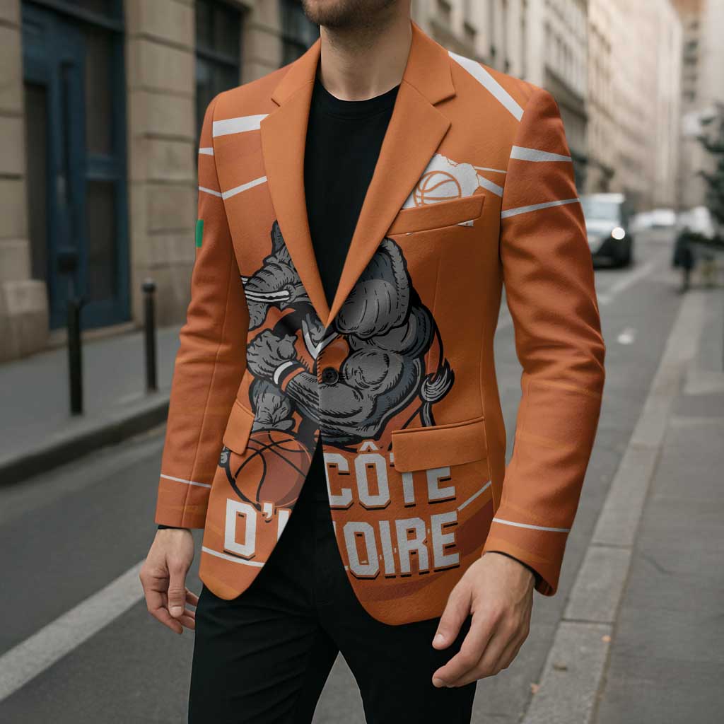 Ivory Coast Basketball Custom Blazer Allez Les Elephants - Wonder Print Shop