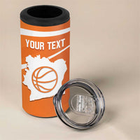 Ivory Coast Basketball Custom 4 in 1 Can Cooler Tumbler Allez Les Elephants - Wonder Print Shop