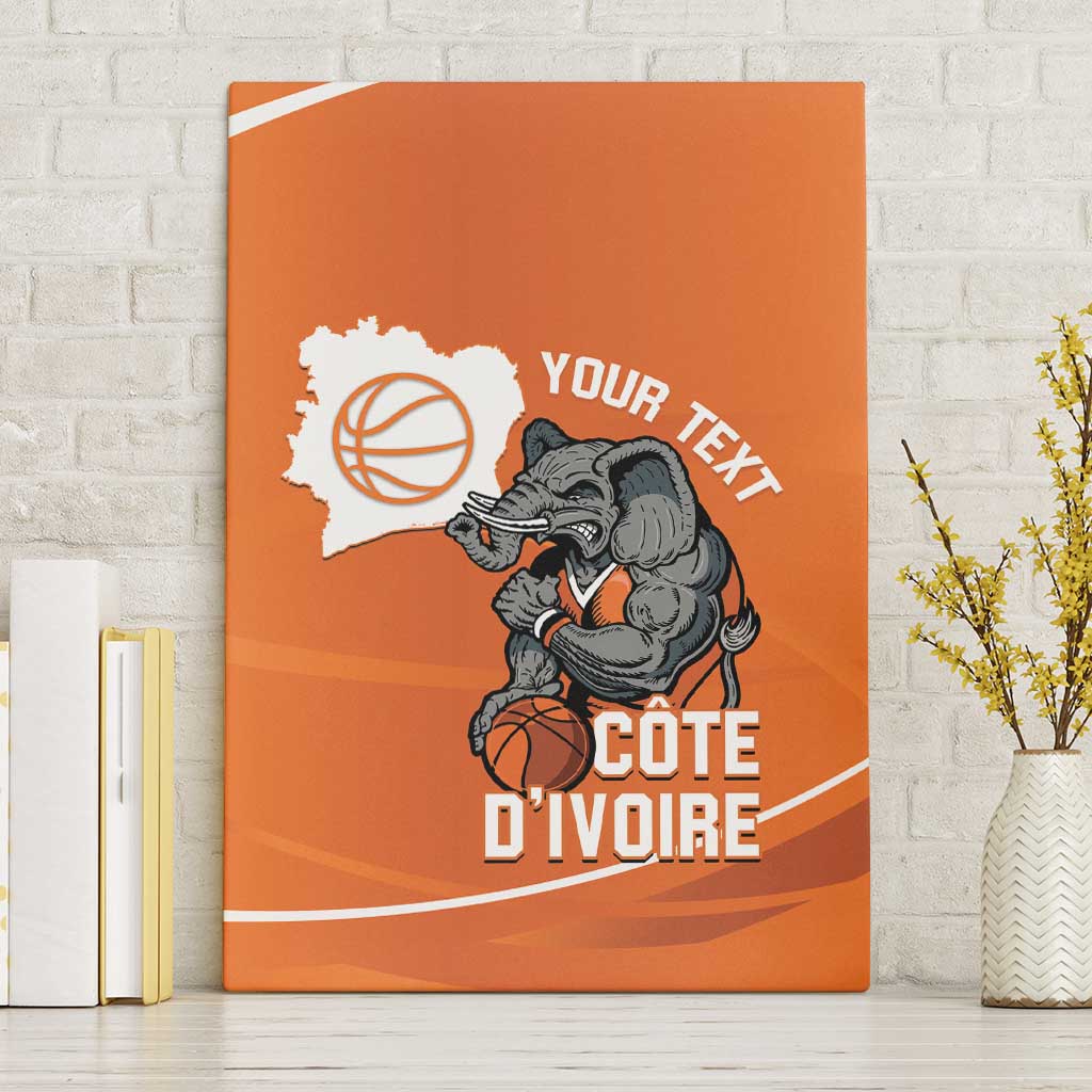 Ivory Coast Basketball Custom Canvas Wall Art Allez Les Elephants - Wonder Print Shop