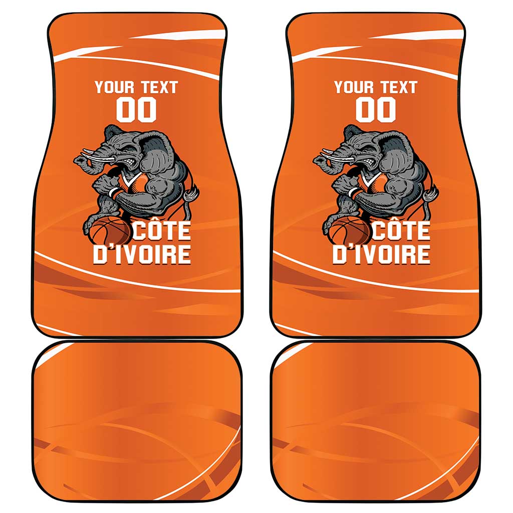 Ivory Coast Basketball Custom Car Mats Allez Les Elephants - Wonder Print Shop
