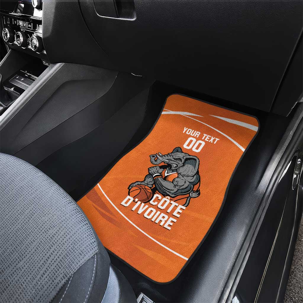 Ivory Coast Basketball Custom Car Mats Allez Les Elephants - Wonder Print Shop