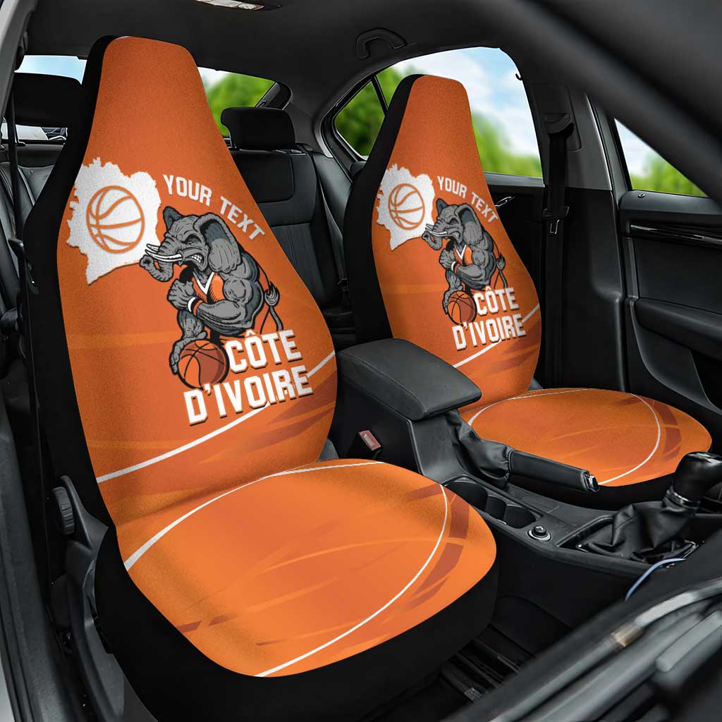 Ivory Coast Basketball Custom Car Seat Cover Allez Les Elephants - Wonder Print Shop