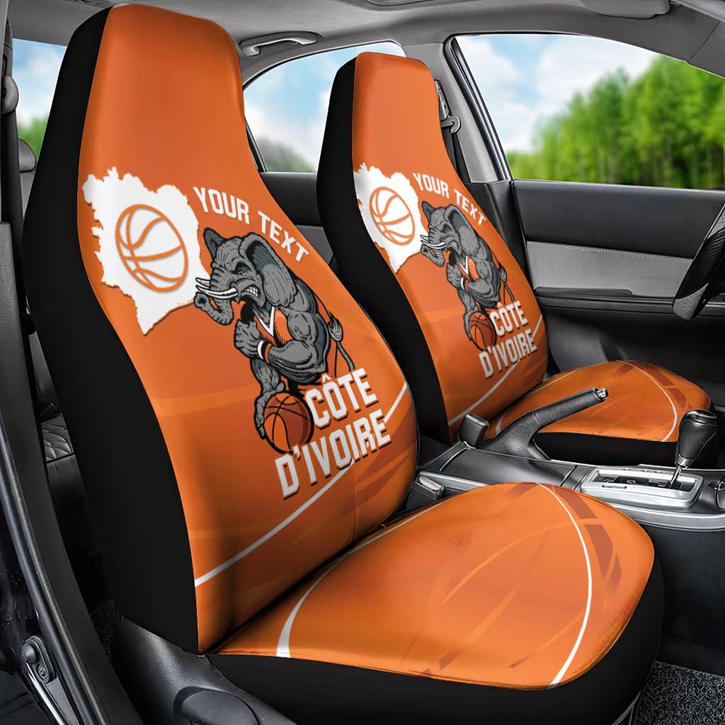 Ivory Coast Basketball Custom Car Seat Cover Allez Les Elephants - Wonder Print Shop