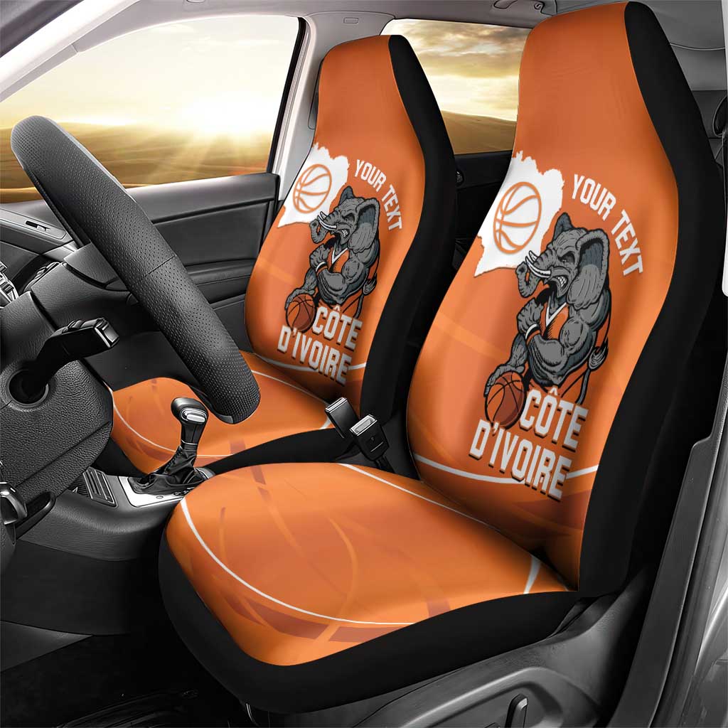 Ivory Coast Basketball Custom Car Seat Cover Allez Les Elephants - Wonder Print Shop