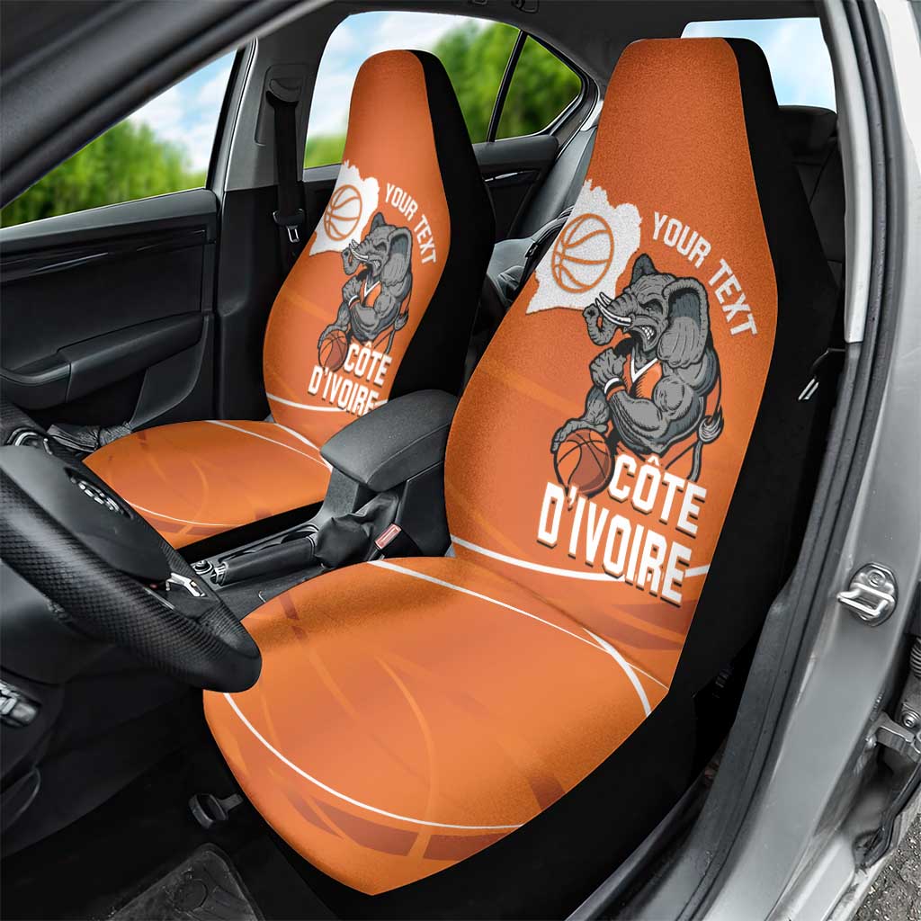 Ivory Coast Basketball Custom Car Seat Cover Allez Les Elephants - Wonder Print Shop