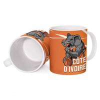 Ivory Coast Basketball Custom Ceramic Mug Allez Les Elephants - Wonder Print Shop