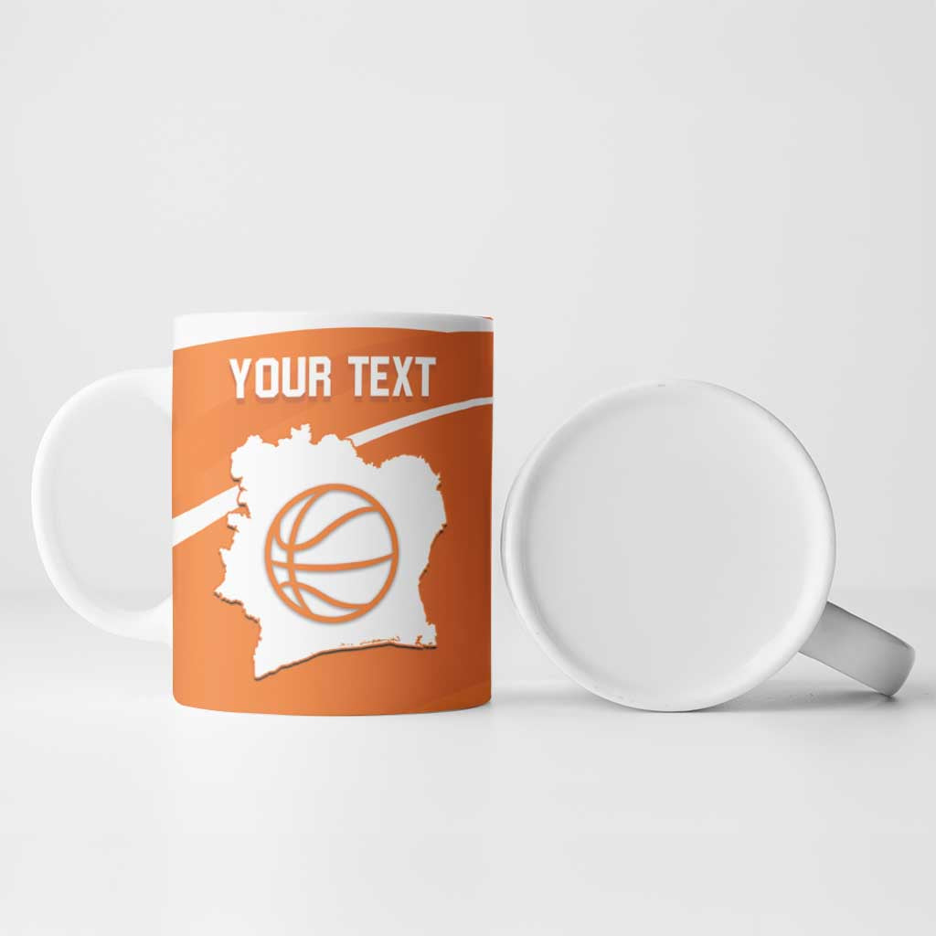 Ivory Coast Basketball Custom Ceramic Mug Allez Les Elephants - Wonder Print Shop