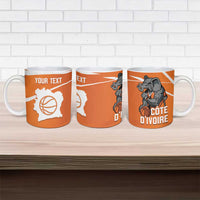 Ivory Coast Basketball Custom Ceramic Mug Allez Les Elephants - Wonder Print Shop