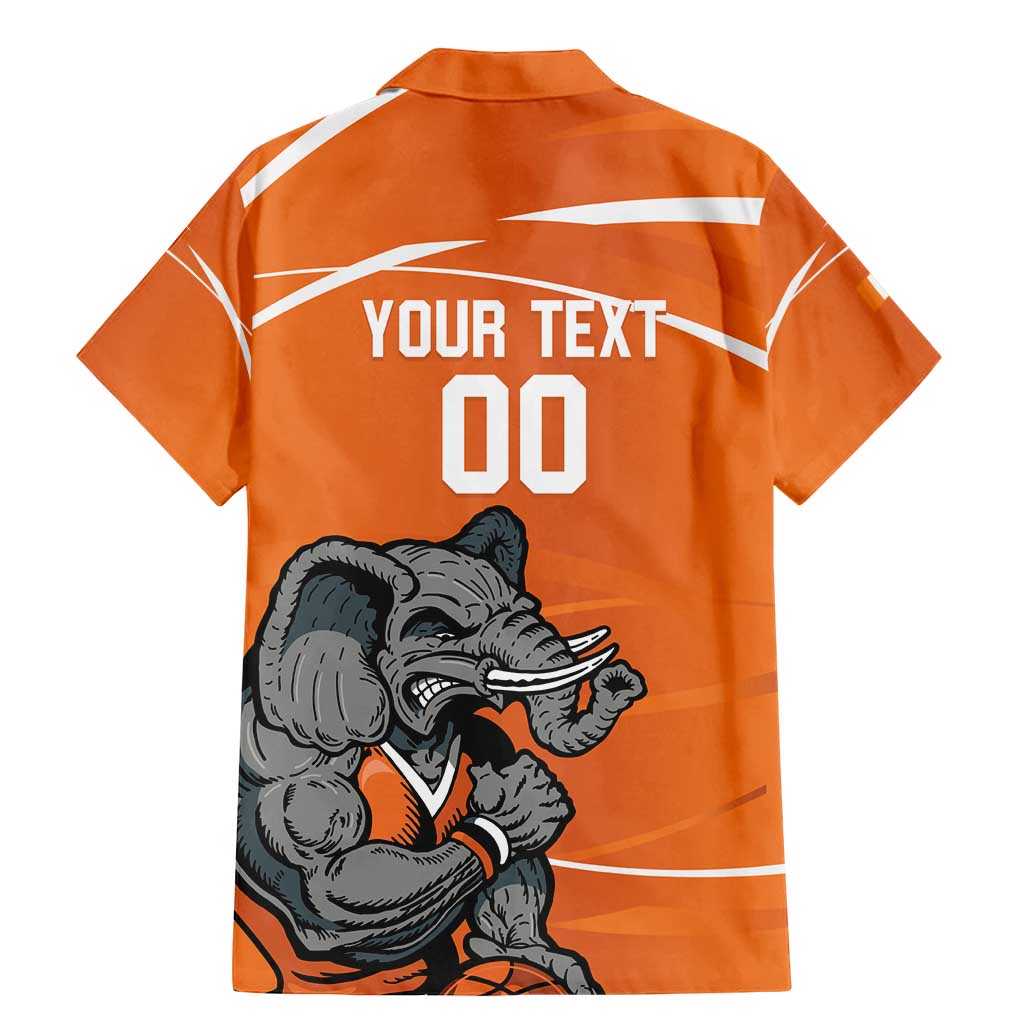 Ivory Coast Basketball Custom Family Matching Mermaid Dress and Hawaiian Shirt Allez Les Elephants - Wonder Print Shop