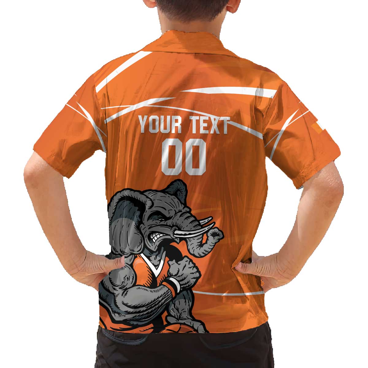 Ivory Coast Basketball Custom Family Matching Off The Shoulder Long Sleeve Dress and Hawaiian Shirt Allez Les Elephants - Wonder Print Shop