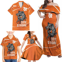 Ivory Coast Basketball Custom Family Matching Off Shoulder Maxi Dress and Hawaiian Shirt Allez Les Elephants - Wonder Print Shop