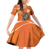 Ivory Coast Basketball Custom Family Matching Off Shoulder Short Dress and Hawaiian Shirt Allez Les Elephants - Wonder Print Shop